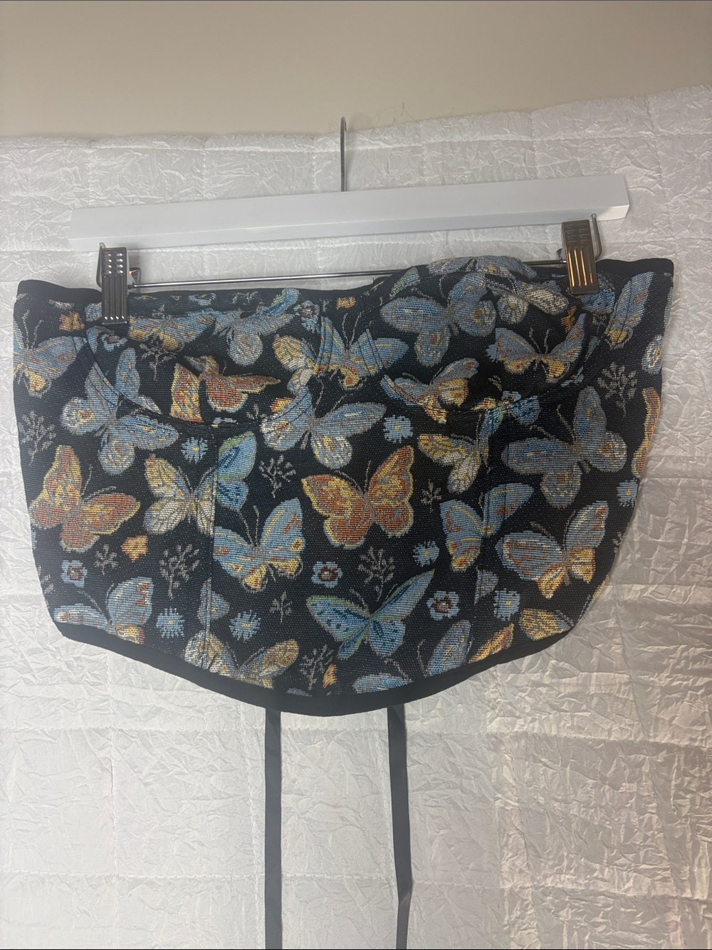 Shein Butterfly Tapestry Lace Up Corset Gothic Fairy Grunge